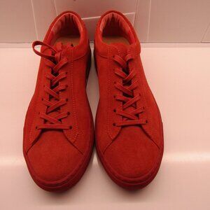 New KOIO Red Suede Handmade Italian Leather Sneakers--Sz 41--Womens size 11